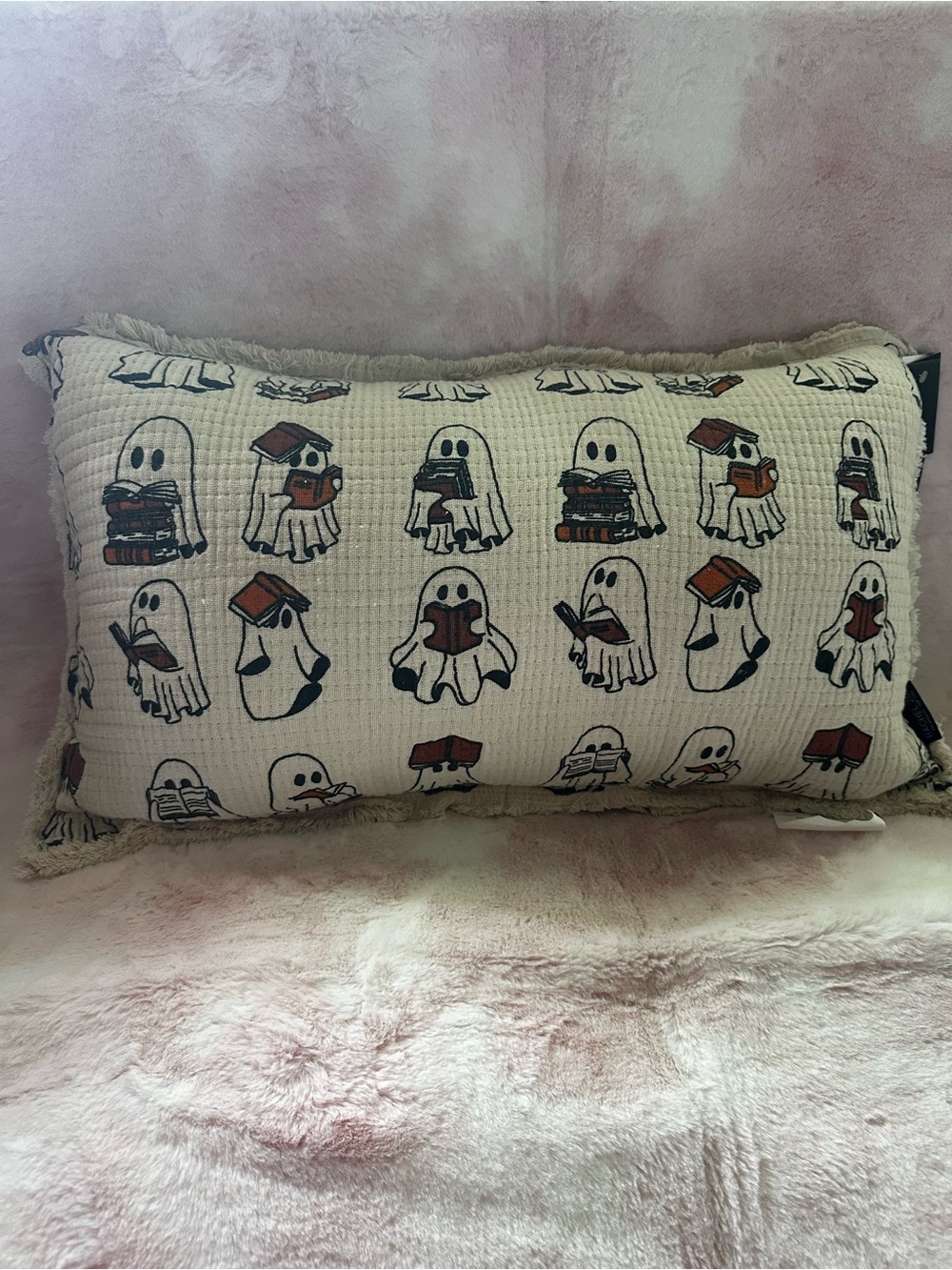 Ghost Reading - Decorative Pillow Rachel Zoe NWT